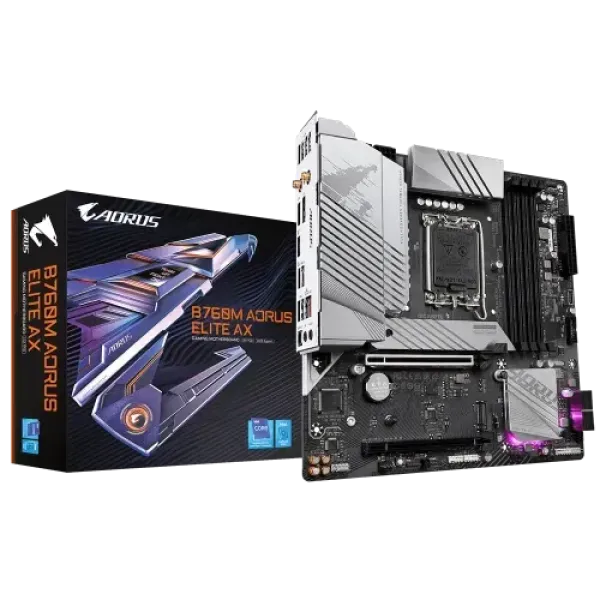 GIGABYTE B760M AORUS ELITE AX DDR5 Wi-Fi 6E mATX Motherboard